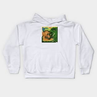 Dinosquares Dilophosaurus Kids Hoodie